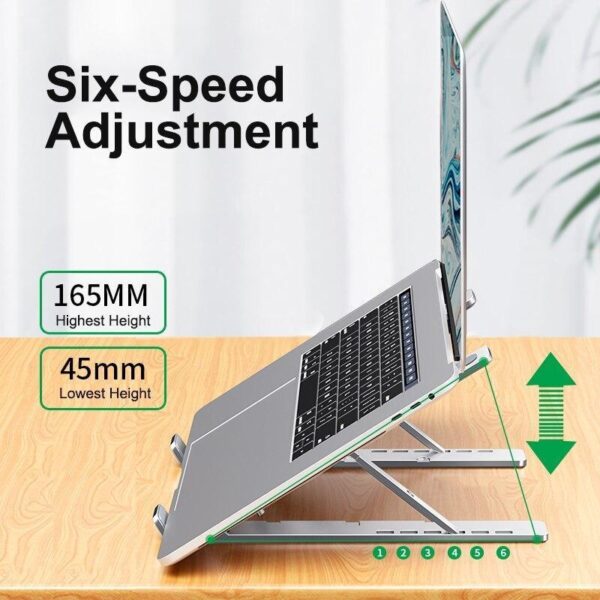 ADJUSTABLE & PORTABLE ALUMINIUM LAPTOP STAND - Image 2